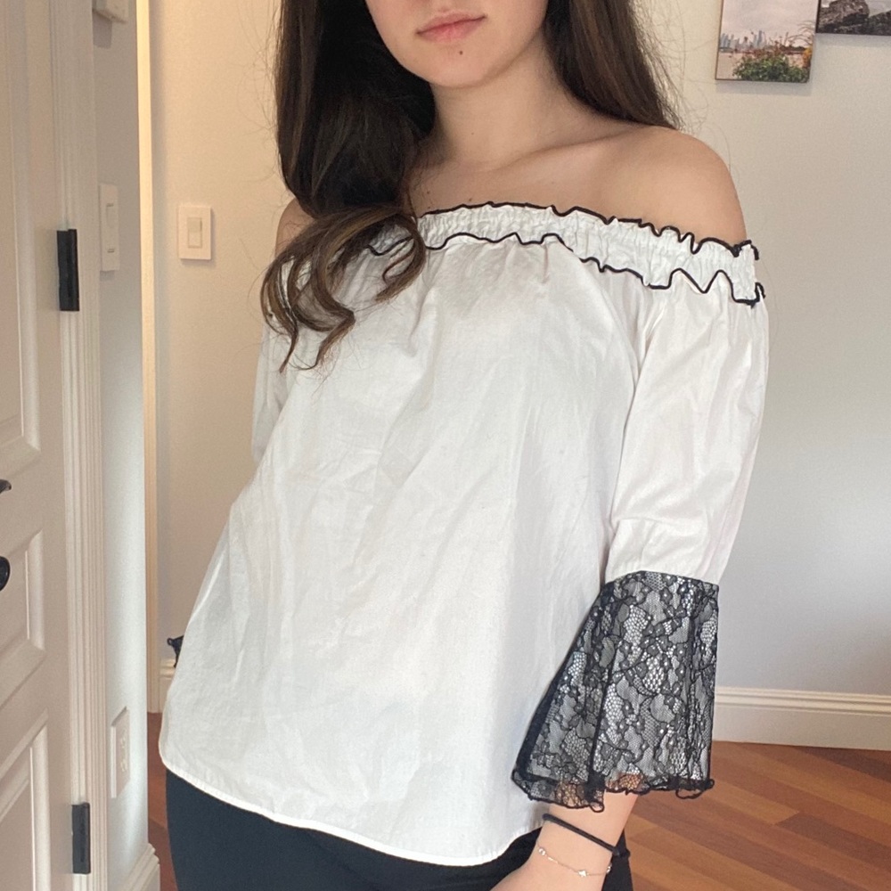 Off The Shoulder White Zara Top